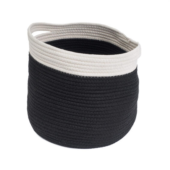 Laundry basket 2 tone cotton rope