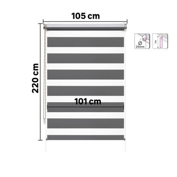 Roller blind night&day varuna granit 105/101x220cm inspire