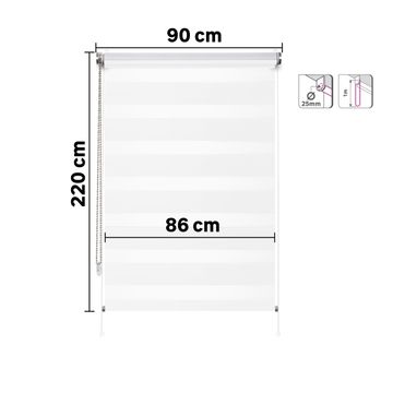 Roller blind night&day varuna white 90/86x220cm inspire