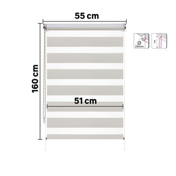 Roller blind night&day varuna trench 55/51x160cm inspire
