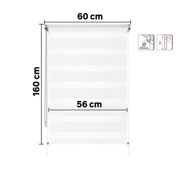 Roller blind night&day varuna white 60/56x160cm inspire