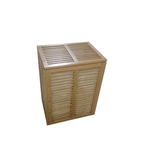 Laundry basket sorter bamboo