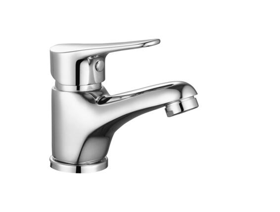 Quartz basin mixer short body chrome
