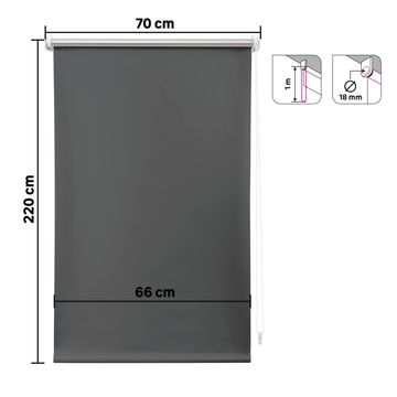 Roller blind black out jupiter paris 70/66x220cm inspire