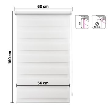 Roller blind night&day artemis white 60/56x160cm inspire