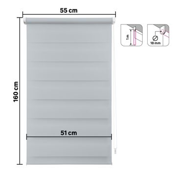 Inspire roller blind nite&day artemis granit 55/51x160cm
