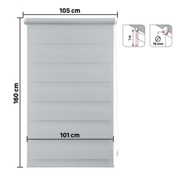 Roller blind night&day artemis granit 105/101x160cm inspire