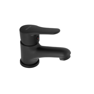 Quartz black basin mixer short body