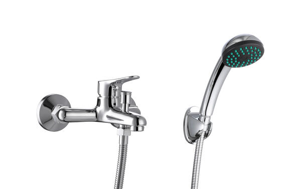 Quartz bath mixer including handshower chrome