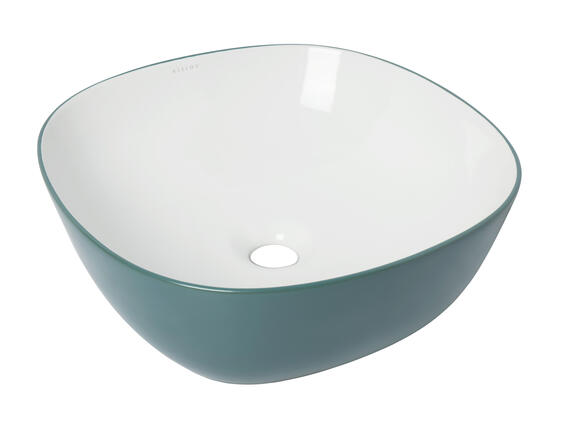 Bijiou Square Freestanding Basin Evoque Picto Blue | LEROY MERLIN South ...