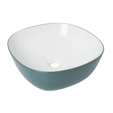 Bijiou Square Freestanding Basin Evoque Picto Blue