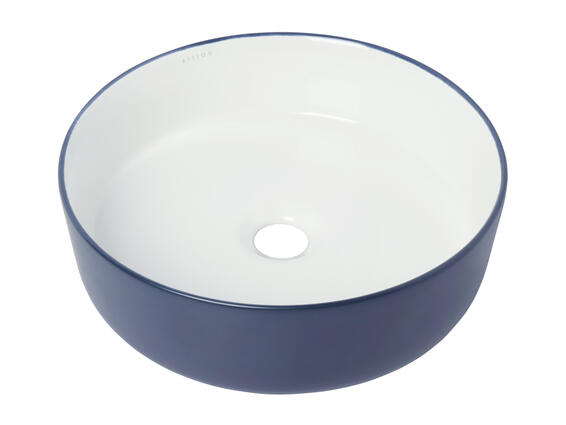 Bijiou Round Freestanding Basin Senseulle Azure Navy | LEROY MERLIN ...