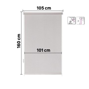 Inspire roller blind filtering shiva trench 105/101x160cm