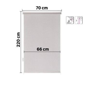 Inspire roller blind filtering shiva trench 70/66x220cm