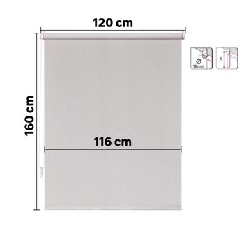Roller blind filtering shiva trench 120/116x160cm inspire
