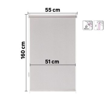 Roller blind filtering shiva trench 55/51x160cm inspire