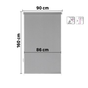 Roller blind filtering shiva granit 90/86x160cm inspire