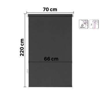 Inspire roller blind filtering shiva paris 70/66x220cm