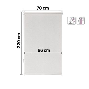 Inspire roller blind filter shiva wht 70/66x220cm