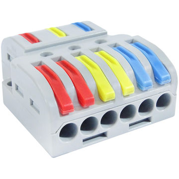 Inline 3 pole terminal block, 2 way out per terminal 2pcs