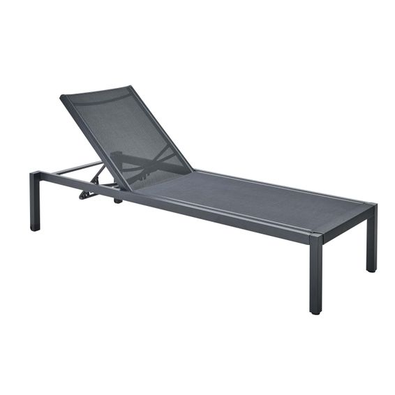 Naterial Lyra Beta Sunbed  Aluminium & Textilene Dark Grey