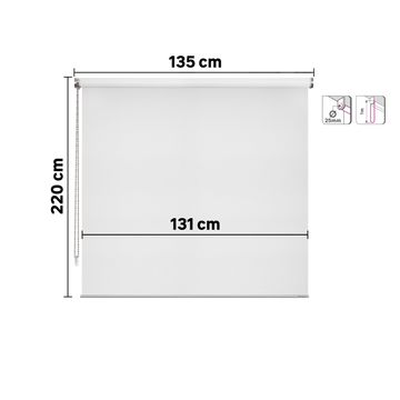 Roller blind filtering apollo white 135/131x220cm inspire
