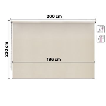 Roller blind filtering apollo trench 200/196x220cm inspire