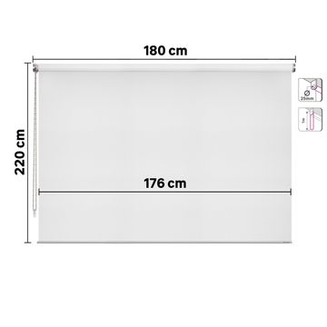 Roller blind filtering apollo white 180/176x220cm inspire