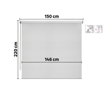 Roller blind filtering apollo granit 150/146x220cm inspire