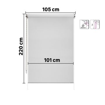 Roller blind filtering apollo granit 105/101x220cm inspire