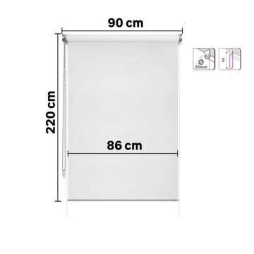 Inspire roller blind filter apollo white 90/86x220cm