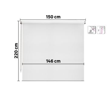 Roller blind filtering apollo white 150/146x220cm inspire