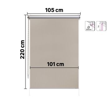Roller blind black out venus trench 105/101x220cm inspire