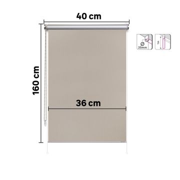 Inspire roller blind blackout venus trench 40/36x160cm