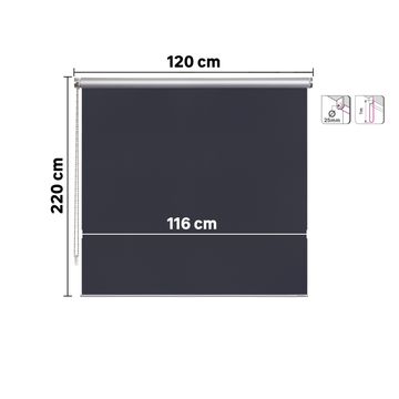 Inspire roller blind blackout venus balsa 120/116x220cm
