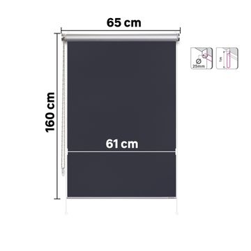 Inspire roller blind blackout venus balsa 65/61x160cm