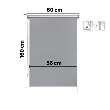 Inspire roller blind blackout venus granit 60/56x160cm