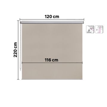 Inspire roller blind blackout venus trench 120/116x220cm