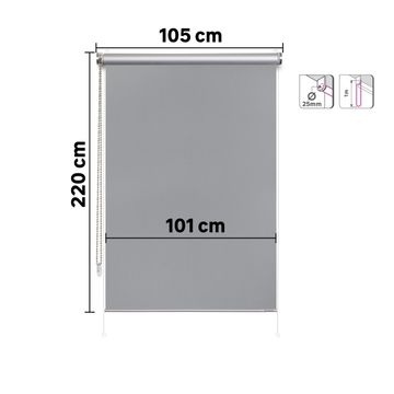 Roller blind black out venus granit 105/101x220cm inspire