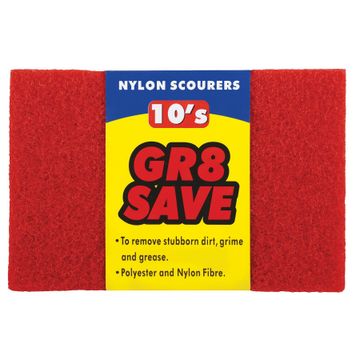 GR8 SAVE SCOURERS NYLON 10 PACK