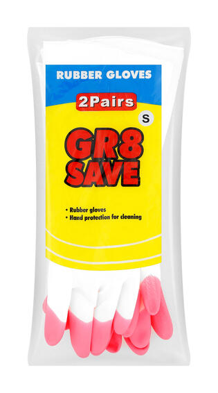GR8 SAVE RUBBER GLOVES SMALL 2 PACK