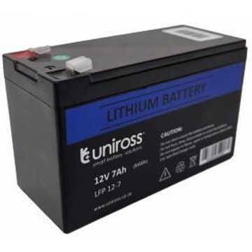 Unicross 12V 7Ah LifePO4 Battery -12V-7AH-LIP-U