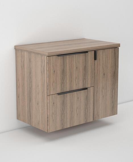Wall hung bathroom cabinet including counter top algeria w81cmxd46cmxh51