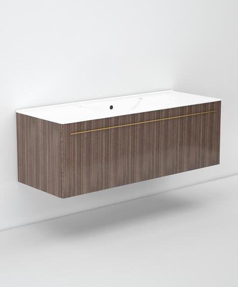 Wall hung bathroom cabinet walnut w121cmxd46cmxh47cm( cabinet only)