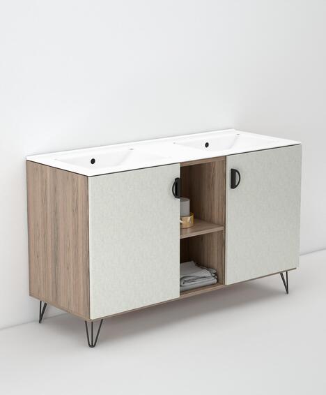 Floor standing bathroom cabinet navada including basin w121cmxd71xh47cm