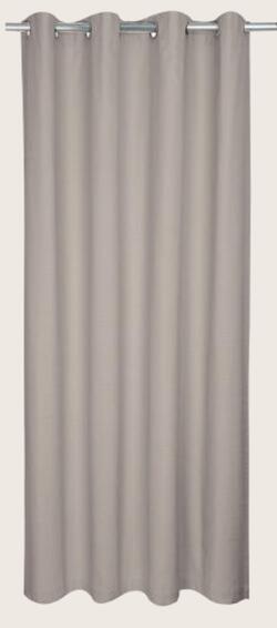 Lined eyelet curtain velvet oyst 140x225cm