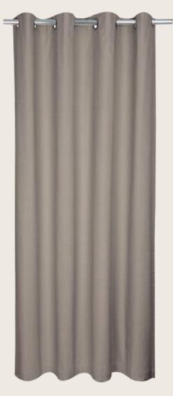 Lined eyelet curtain velvet taup 140x225cm