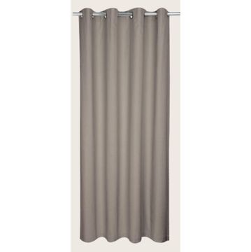 Lined eyelet curtain velvet taup 140x225cm
