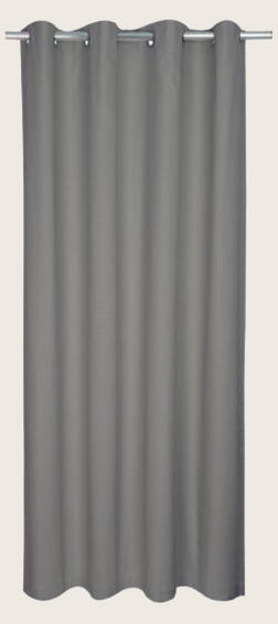 Lined eyelet curtain velvet grey 140x250cm