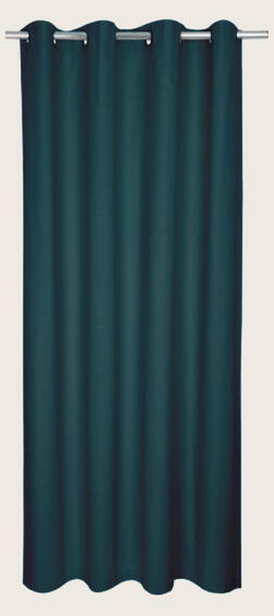 Lined eyeletet curtain velvet teal 140x250cm
